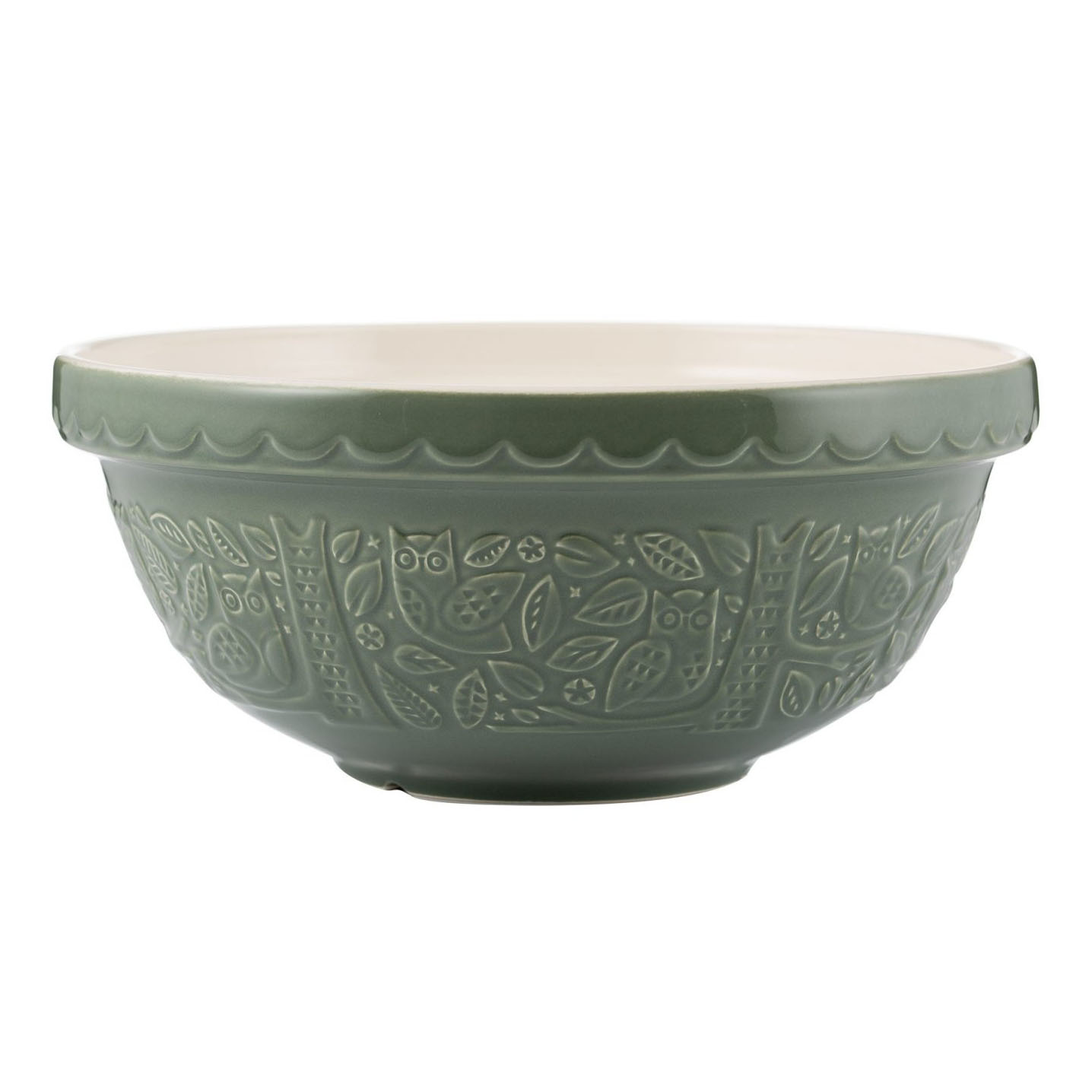 Mason Cash Mixing Bowl Owl Dark Green 26cm